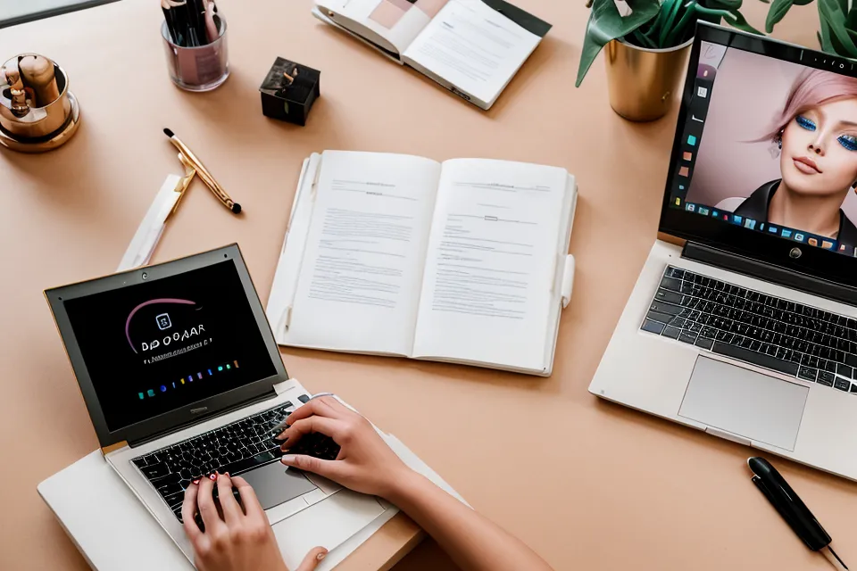 Curso de pestañas online abierto en laptop con notas sobre rentabilidad