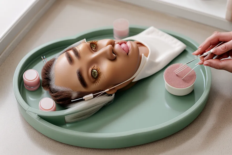 Cabeza de maniquí de práctica para extensiones de pestañas, clave en la formación lashista en casa