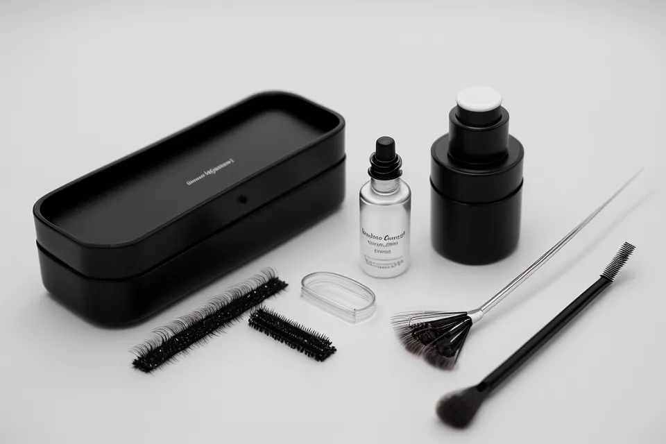 Kit básico esencial para practicar extensiones de pestañas sin gastos innecesarios.